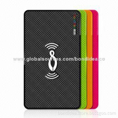 Portable Wireless Chargers with 5V/2A Direct Output Current, 165 x 95 x 7mm Size